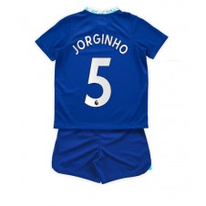 Chelsea Jorginho #5 Hemmaställ Barn 2022-23 Korta ärmar (+ Korta byxor)
